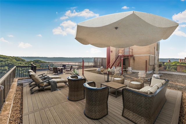 2287 Johnson Ave Unit 17J, Bronx, NY 10463 - deck featuring outdoor dining area