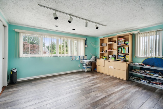 11 Robin Ln, Plainview, NY 11803 - office featuring track lighting, light wood finished floors, plenty of natural light, and a textured ceiling