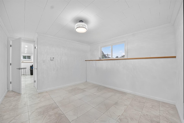 12 Valley Ln, Garrison, NY 10524 - spare room with marble finish flooring and ornamental molding