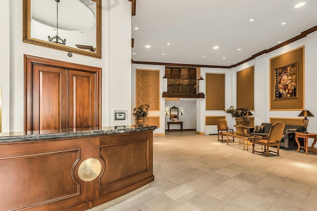 2 Bay Clb Unit 11F, Bayside, NY 11360 - welcome area with ornamental molding and recessed lighting
