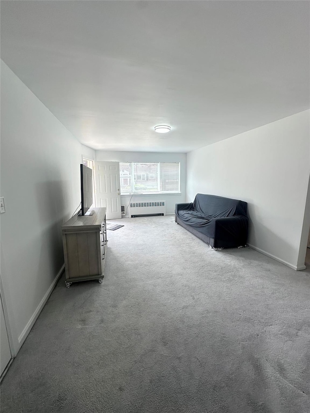 67-62 150th St Unit 426A, Flushing, NY 11367 - living room with radiator heating unit and carpet floors