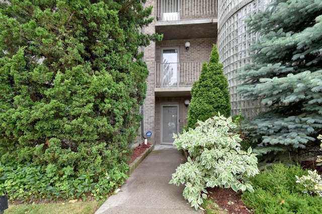 200 Davis Ave Unit 3C, Bronx, NY 10465 - doorway to property with brick siding and a balcony