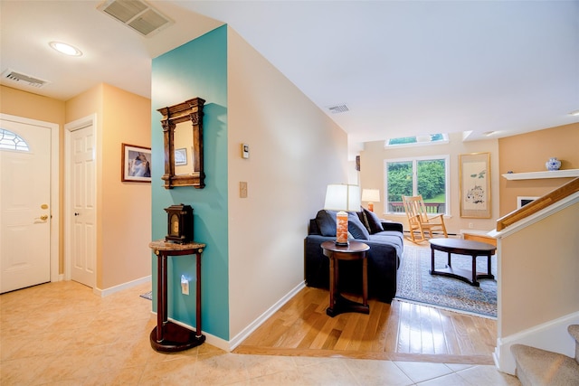 125 Fairways Cres, Carmel, NY 10512 - living area with stairway and tile patterned floors