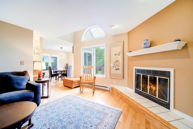125 Fairways Cres, Carmel, NY 10512 - living room with wood finished floors and a tile fireplace