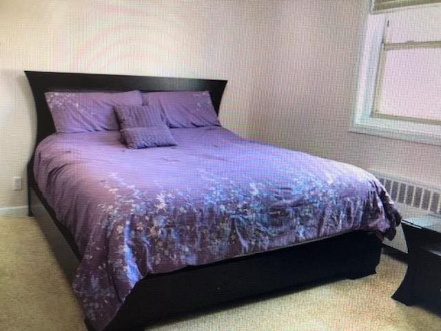 249-29 64th Ave Unit 2, Little Neck, NY 11362 - carpeted bedroom featuring radiator heating unit