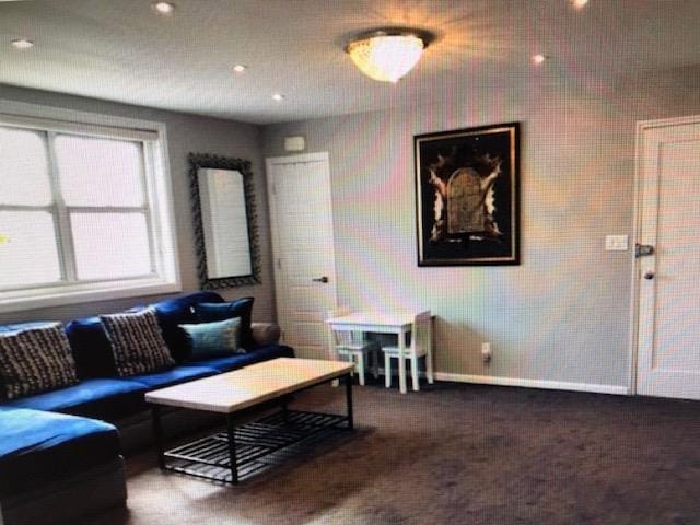 249-29 64th Ave Unit 2, Little Neck, NY 11362 - carpeted living area featuring baseboards and recessed lighting