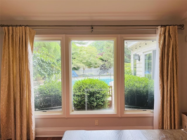18 Sherwood Ln, Roslyn Heights, NY 11577 - doorway to outside featuring plenty of natural light