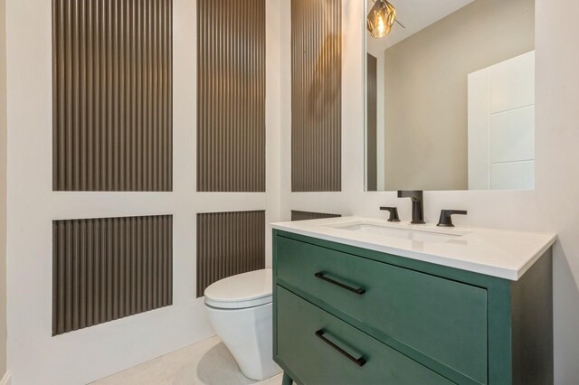 352 Cold Spring Rd, Syosset, NY 11791 - half bathroom with vanity and toilet