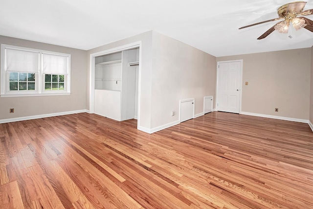 19 Cloverdale Ave, White Plains, NY 10603 - unfurnished living room with light wood-style flooring and a ceiling fan