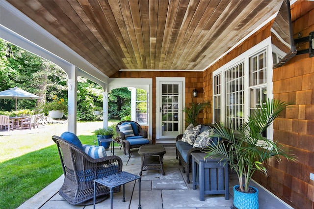 353 Split Rock Rd, Syosset, NY 11791 - view of patio with an outdoor hangout area