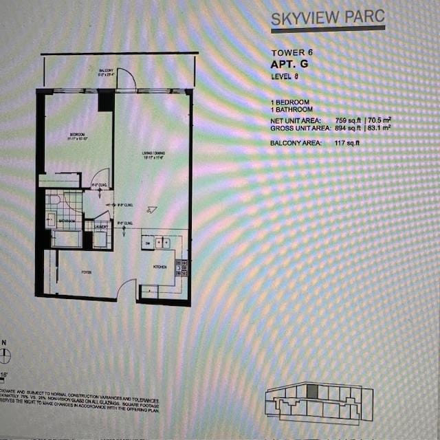 131-05 40th Rd Unit 15G, Flushing, NY 11354 - view of floor plan / room layout