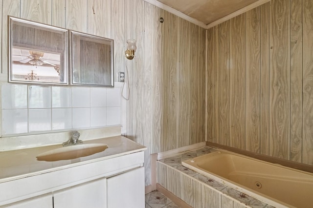 106 Montgomery Ave, Staten Island, NY 10301 - full bathroom with a jetted tub and vanity