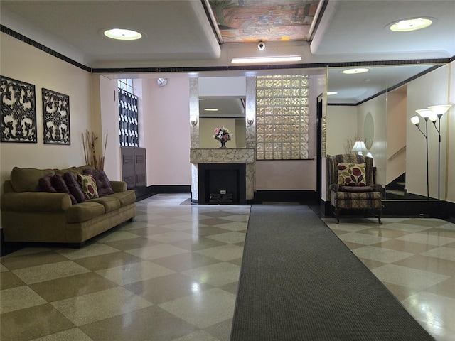 55 E 190th St Unit 45, Bronx, NY 10468 - community lobby featuring stairs and recessed lighting
