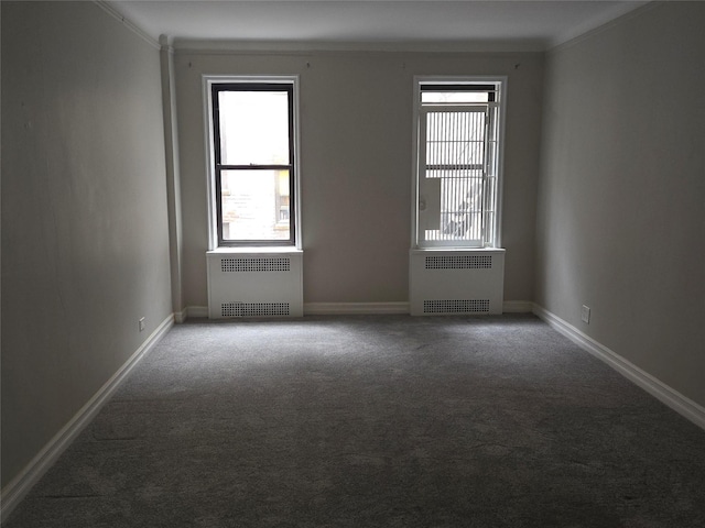55 E 190th St Unit 45, Bronx, NY 10468 - carpeted empty room featuring radiator and ornamental molding