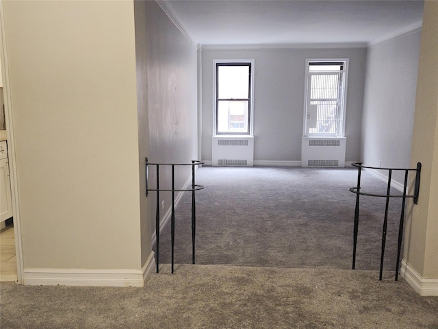 55 E 190th St Unit 45, Bronx, NY 10468 - empty room with radiator, carpet, and ornamental molding
