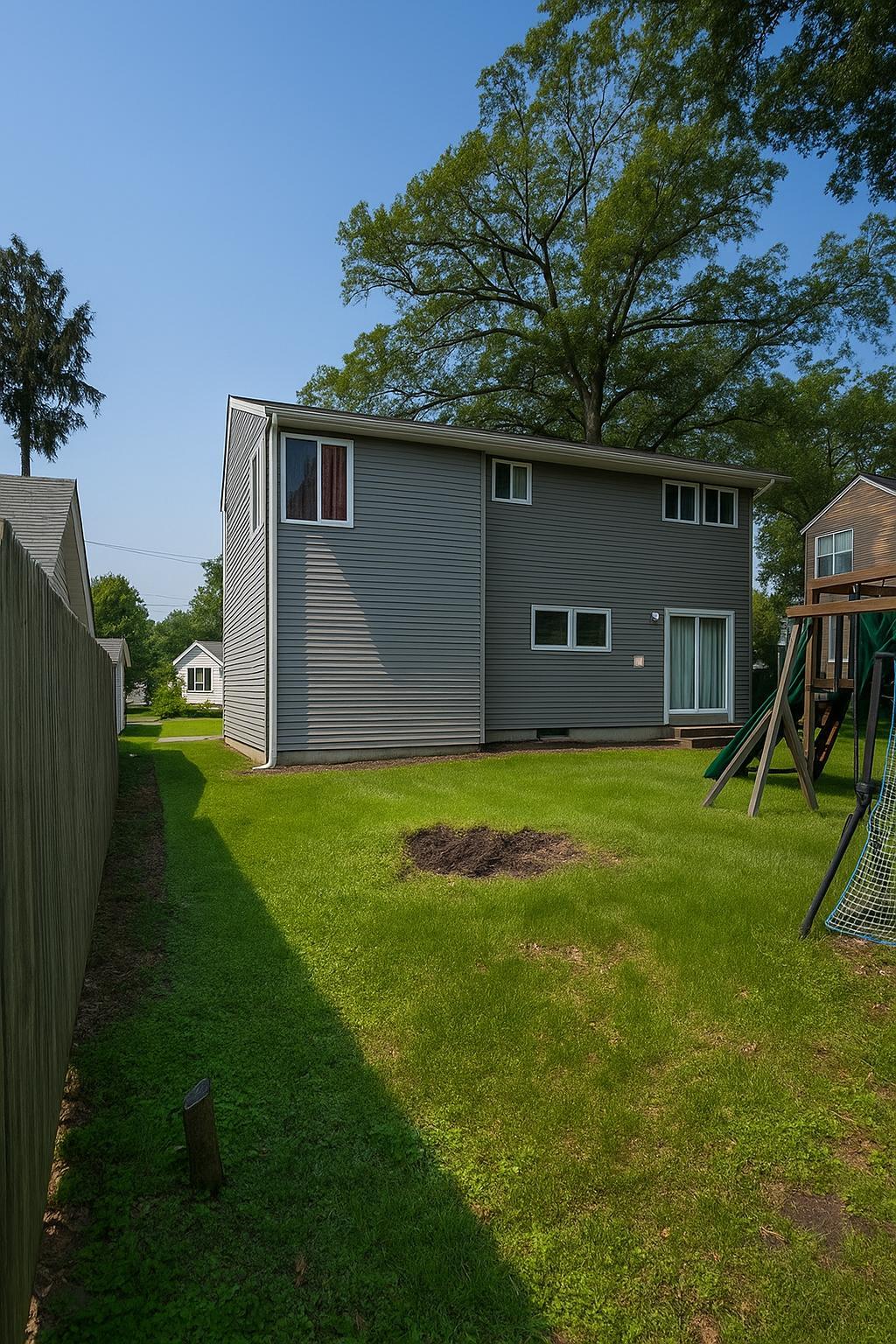 6 Randall Ter, Middletown, NY 10940 - back of property featuring a playground