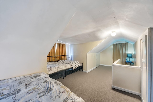 331 44th St, Lindenhurst, NY 11757 - bedroom featuring vaulted ceiling and carpet