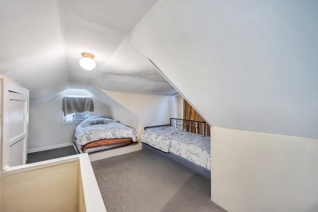 331 44th St, Lindenhurst, NY 11757 - bedroom featuring vaulted ceiling and carpet