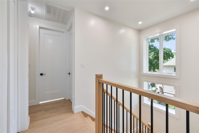3 Jay St Unit 214, Spring Valley, NY 10977 - corridor featuring an upstairs landing, light wood-style floors, and recessed lighting