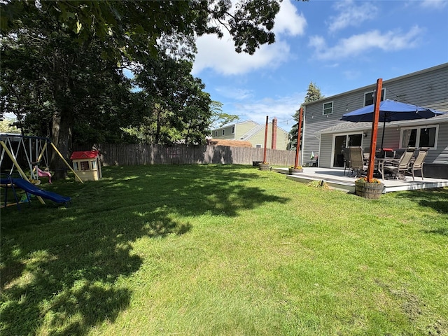 93 Holiday Park Dr, Centereach, NY 11720 - view of yard with a patio area