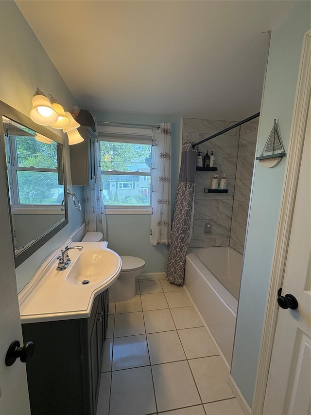 93 Holiday Park Dr, Centereach, NY 11720 - full bathroom featuring vanity, tile patterned flooring, and shower / bath combo