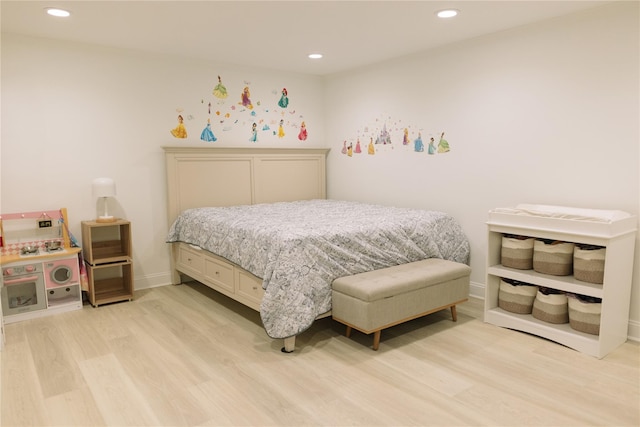 21 Canterbury Rd Unit 3, Great Neck, NY 11021 - bedroom with light wood-style flooring and recessed lighting