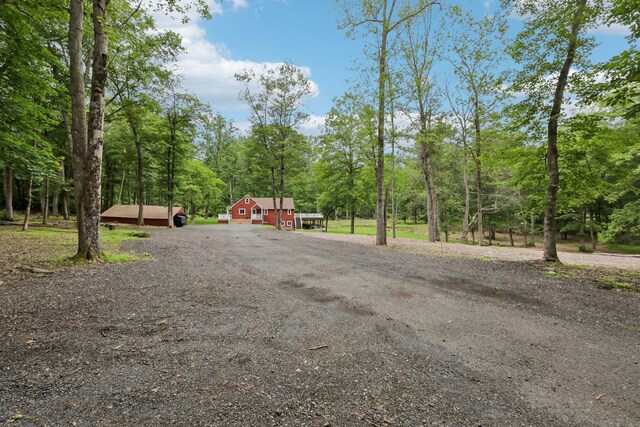 160 S Mountain Rd, New City, NY 10956 - view of dirt / gravel road featuring a wooded view
