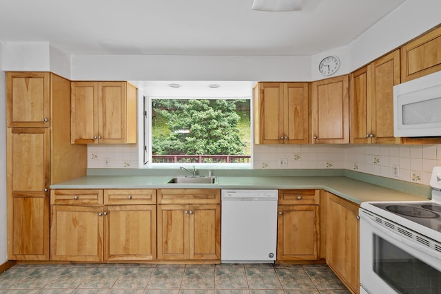 39 Knollwood Ln, Cold Spring, NY 10516 - kitchen with white appliances, tasteful backsplash, light countertops, and brown cabinetry
