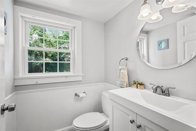 44 Kingsbury Rd, New Rochelle, NY 10804 - bathroom featuring a wainscoted wall and vanity