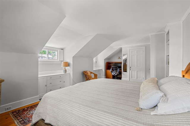 44 Kingsbury Rd, New Rochelle, NY 10804 - bedroom with wood finished floors and lofted ceiling