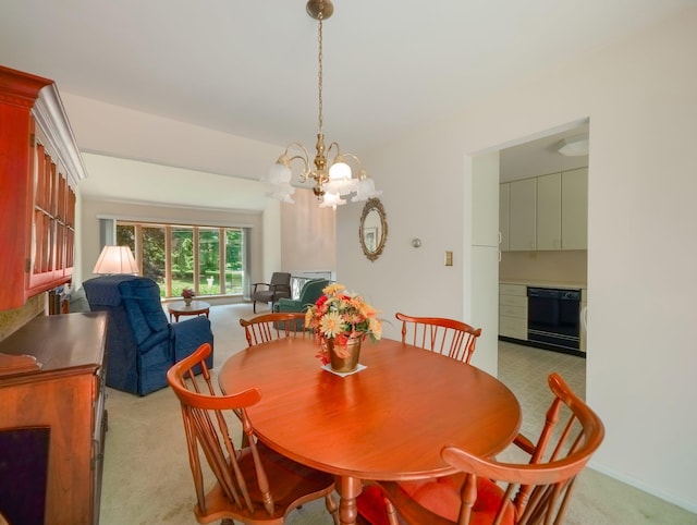 34 Crambrook Rd, New City, NY 10956 - dining area with light carpet and a chandelier