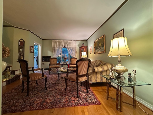 82-48 Eliot Ave, Middle Village, NY 11379 - living room with wood finished floors and crown molding