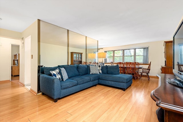 151-25 88th St Unit 1D, Howard Beach, NY 11414 - living room with light wood-style flooring and baseboards