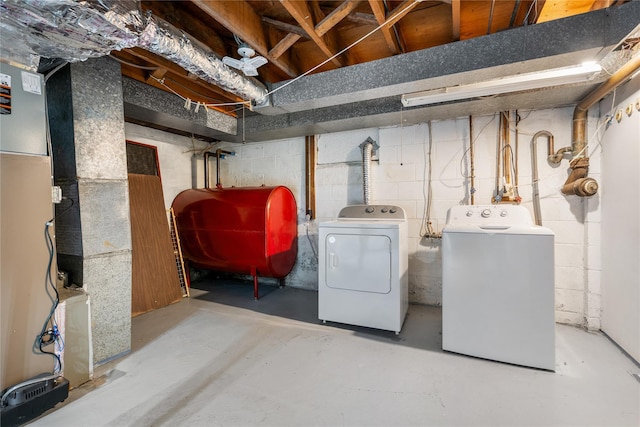 41 Colburn Dr, Poughkeepsie, NY 12603 - unfinished below grade area featuring heating fuel and separate washer and dryer