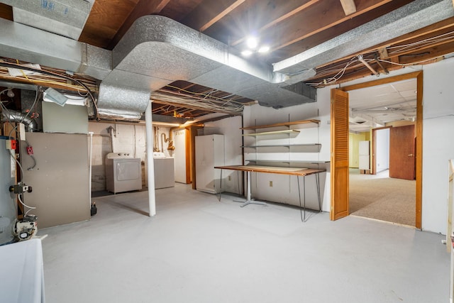 41 Colburn Dr, Poughkeepsie, NY 12603 - unfinished below grade area featuring washing machine and dryer