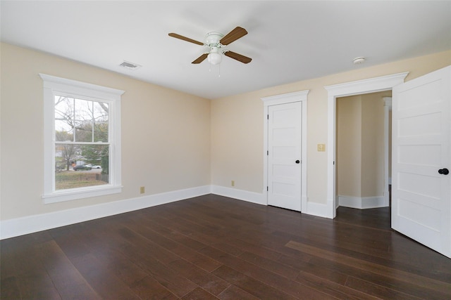 32 Reservoir Dr, Millbrook, NY 12545 - unfurnished bedroom with dark wood-type flooring and a ceiling fan