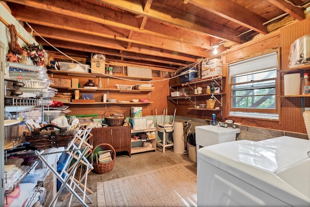 17 Woodrum Dr, Stony Point, NY 10980 - storage area featuring washer / clothes dryer and a sink