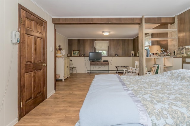2 Valley View Cir, Warwick, NY 10990 - bedroom with wood finished floors, crown molding, and wooden walls