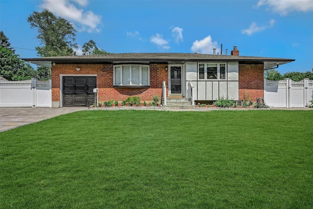 2 Janet Ln, Commack, NY 11725 - view of front of house featuring a chimney, brick siding, entry steps, and a gate