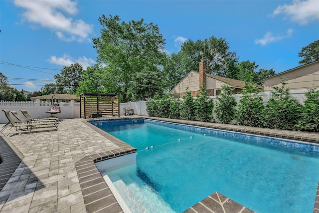 2 Janet Ln, Commack, NY 11725 - view of swimming pool featuring a fenced backyard and a patio