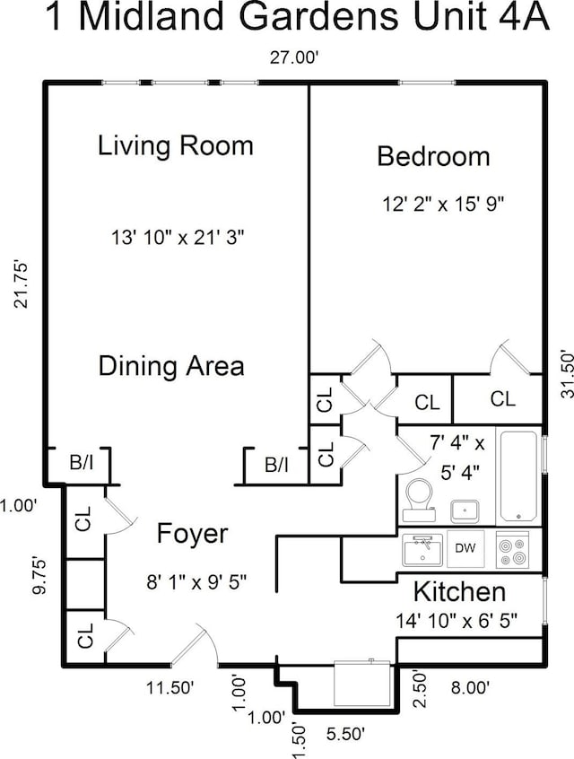 1 Midland Gdns Unit 4A, Bronxville, NY 10708 - view of property floor plan