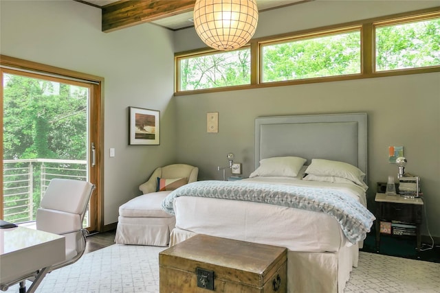 34 Old Neck Rd S, Center Moriches, NY 11934 - bedroom featuring beam ceiling