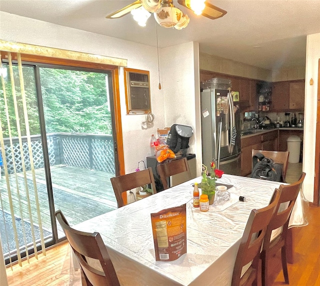20 Pine Ave, Ossining, NY 10562 - dining area with a ceiling fan and wood finished floors