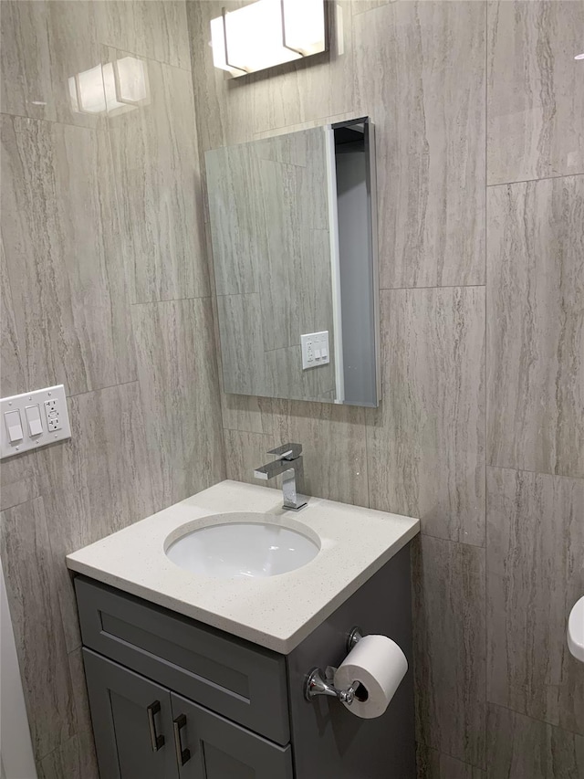 5323 82nd St, Elmhurst, NY 11373 - bathroom with tile walls and vanity