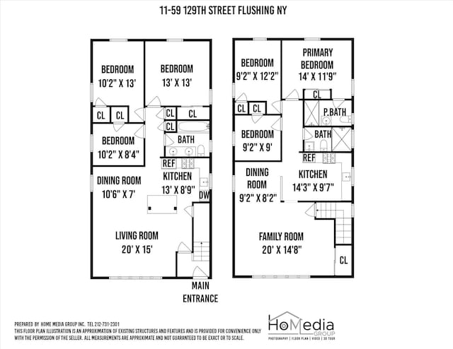 1159 129th St, College Point, NY 11356 - view of property floor plan