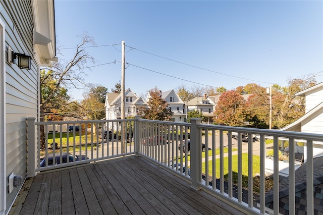 22 Forbus St, Poughkeepsie, NY 12601 - wooden deck with a residential view