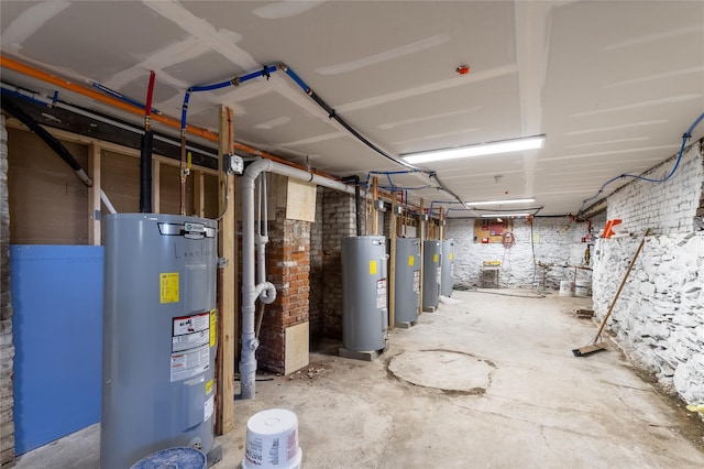 22 Forbus St, Poughkeepsie, NY 12601 - unfinished below grade area with electric water heater