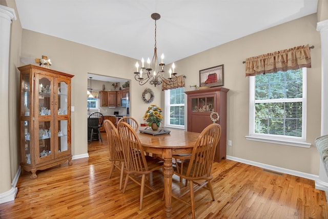 85 Decker Dr, Walden, NY 12586 - dining space featuring a chandelier and light wood-type flooring