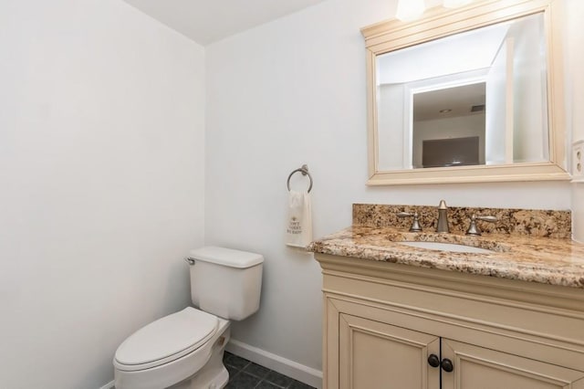 175 Horseshoe Cir, Ossining, NY 10562 - half bathroom with vanity and tile patterned flooring