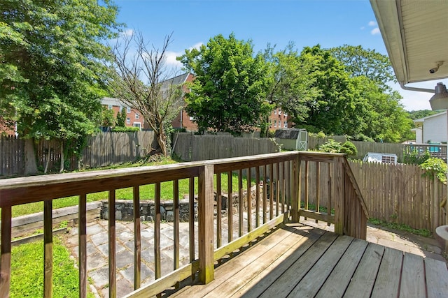 7 Fuller Rd, Ossining, NY 10562 - deck featuring a fenced backyard and a storage shed